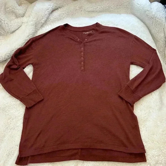 Abercrombie & Fitch Long Sleeve Button Up Top Soft AF Women S - Picture 2 of 5